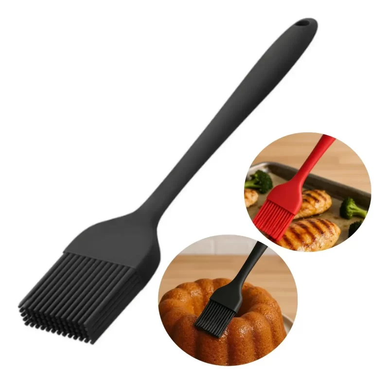 Pincel culinário de silicone de alta resistência recomendado por Geisa Araujo do Receitas Dona Julia para finalização de massas e salgados