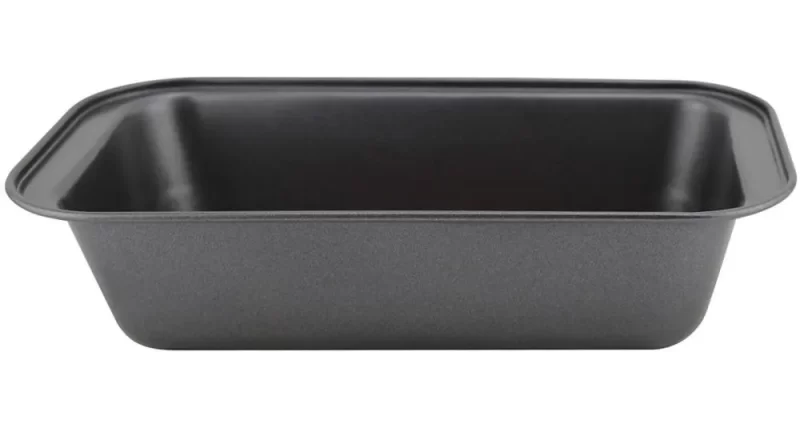 "Forma de pão e bolo inglês antiaderente em aço carbono, recomendada por Geisa Araujo para assados com formato e cozimento uniformes."