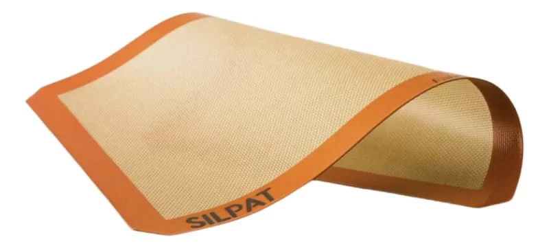 "Tapete de silicone antiaderente para forno, resistente a altas temperaturas, recomendado para pastelaria e padaria profissional."