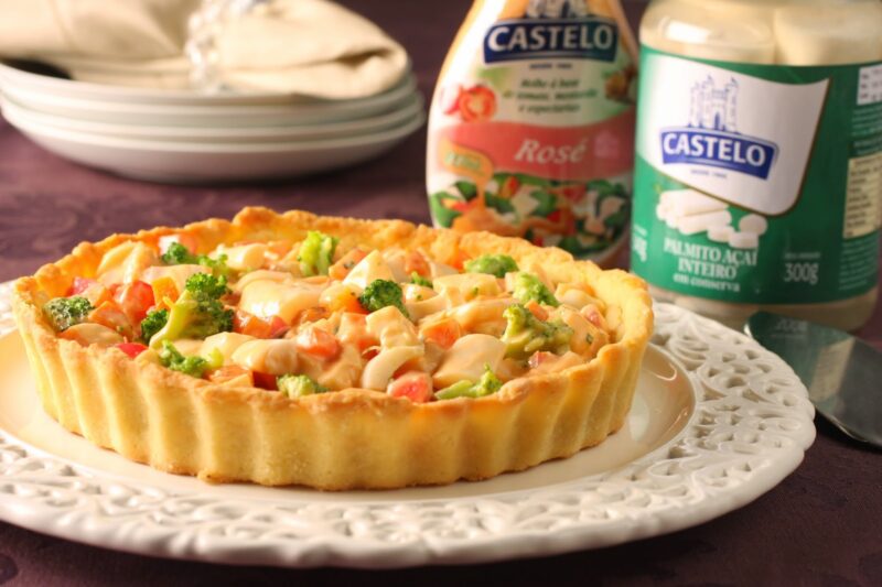 Torta de Palmito e legumes Torta de Palmito e legumes