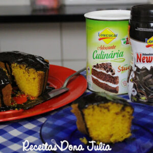 BOLO DE CENOURA ZERO AÇÚCAR, ZERO LACTOSE