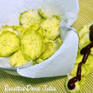 CHIPS DE BATATA DOCE NO MICROONDAS