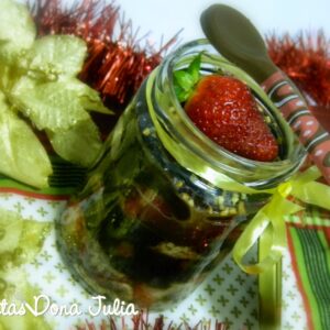 PAVE DE MORANGO COM GANACHE NO POTINHO