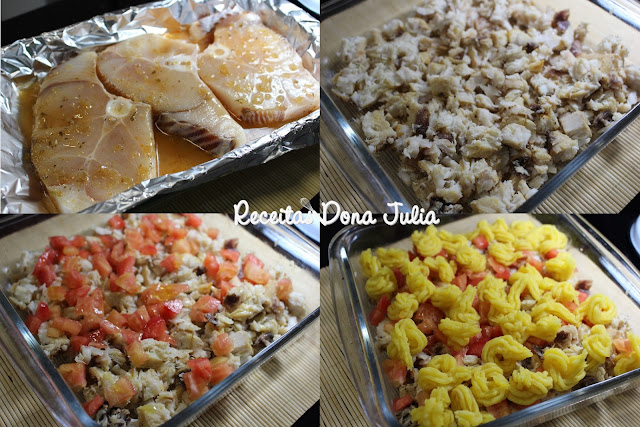 Cação com purê de mandioquinha Cação com purê de mandioquinha