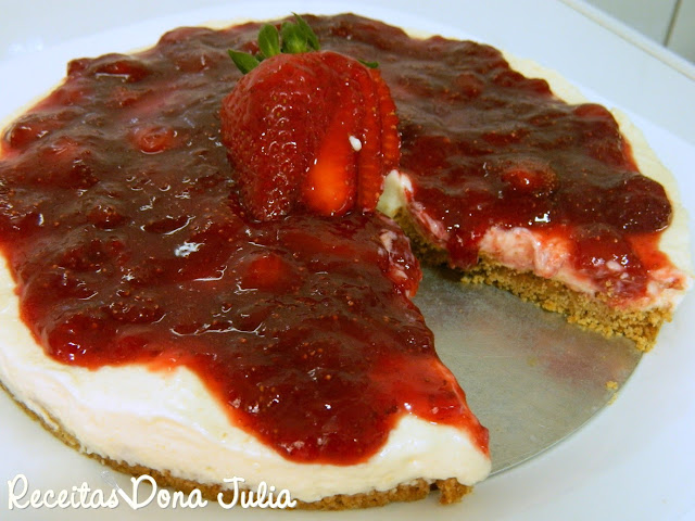 Cheesecake de morango Cheesecake de morango