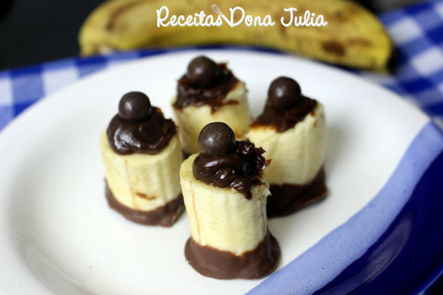 Copinho de banana recheado Copinho de banana recheado