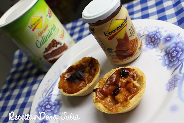 Empadinha de banana com doce de leite zero açúcar Empadinha de banana com doce de leite zero açúcar