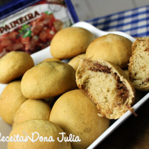 PÃO RECHEADO COM CARNE SECA