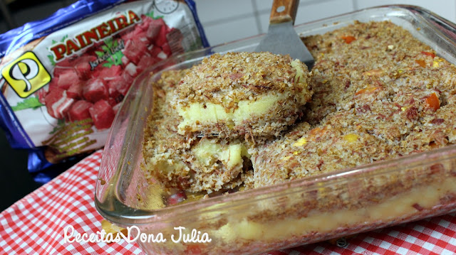 "Quibe assado de carne seca" "Quibe assado de carne seca"