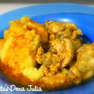 Frango com polenta