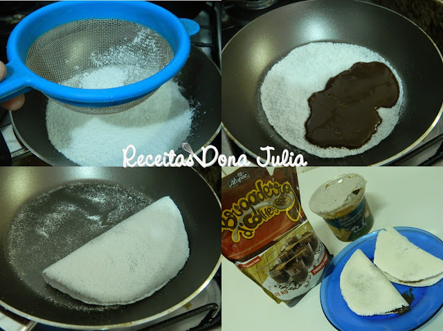 Tapioca de brigadeiro e doce de leite Tapioca de brigadeiro e doce de leite